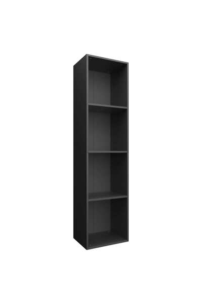 vidaxl Bibliotecă/Dulap TV, negru, 36x30x143 cm, lemn prelucrat