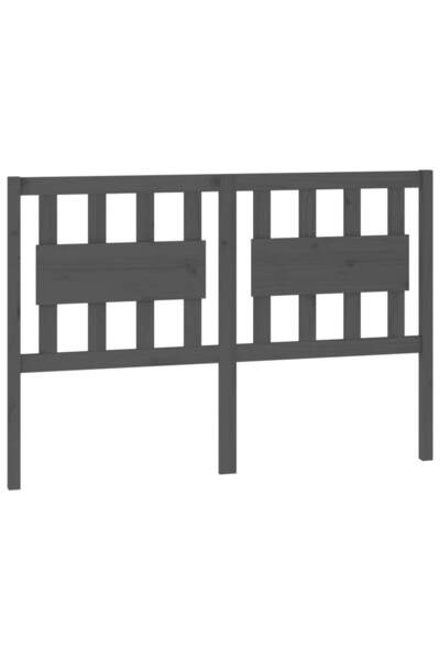 vidaxl Tăblie de pat, gri, 125,5x4x100 cm, lemn masiv de pin