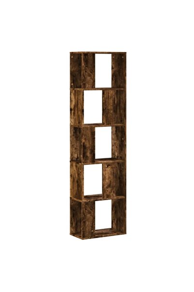 vidaxl Bibliotecă cu 5 niveluri stejar fumuriu 45x23,5x162,5 cm lemn