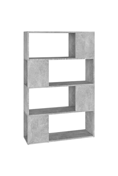 vidaxl Bibliotecă/Separator cameră, gri beton, 80x24x124,5 cm, PAL