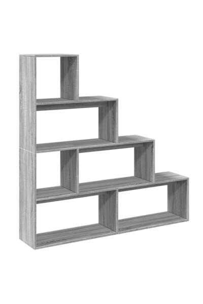 vidaxl Bibliotecă/separator cameră sonoma gri 143,5x29x143,5cm lemn