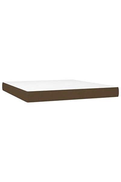 vidaxl Saltea cu arcuri buzunar, fermitate medie, maro închis, 180x200x20 cm,...