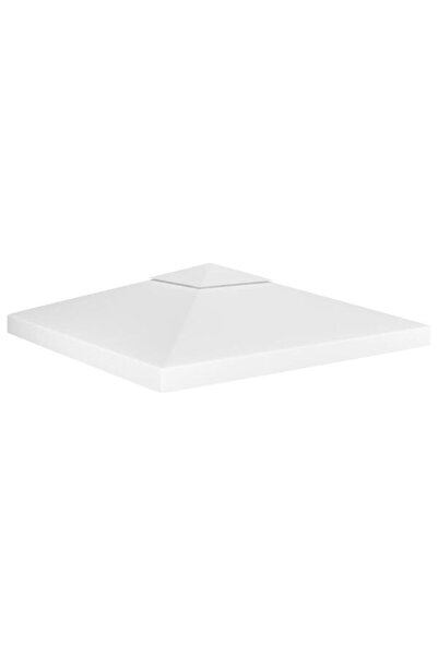 vidaxl Acoperiș foișor cu două niveluri, alb, 3 x 3 m, 310 g/m²