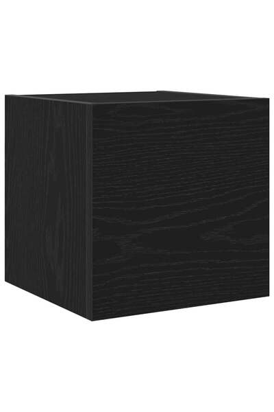 vidaxl Cabinet TV Stejar Negru 30,5 x 30 x 30 cm Lemn compozit