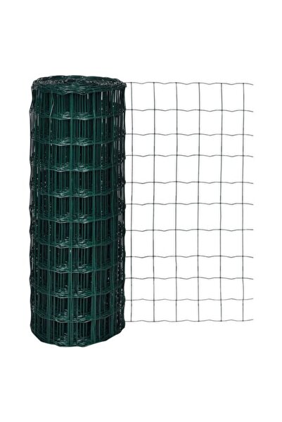 vidaxl Gard Euro, verde, 10 x 1.0 m, oțel