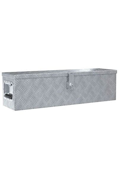 vidaxl Cutie de aluminiu, 80,5 x 22 x 22 cm, argintie