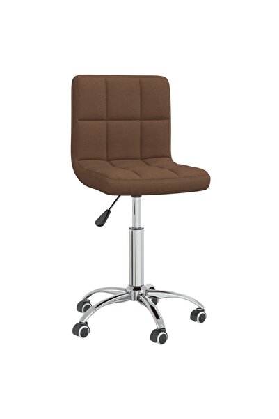 vidaxl Scaun de birou pivotant, maro, material textil