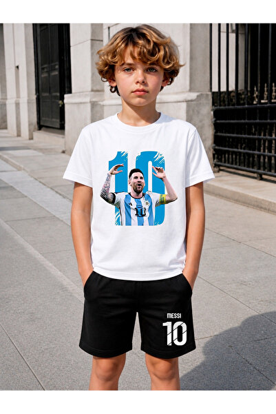 STİL-X Messi Printed Boys' Shorts Set