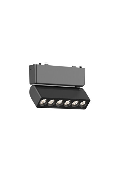 InLight Φωτιστικό LED 6W 3000K για Υπέρλεπτο Μαγνητικό Ράγα σε Μαύρο Χρώμα Δι...