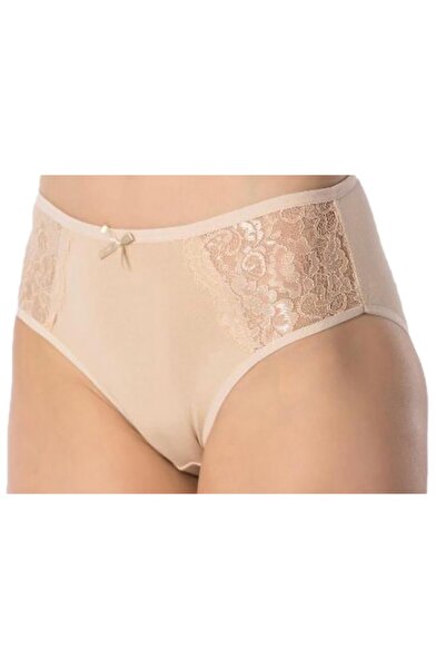 VELVET TOUCH Γυναικεία σλιπ με δαντέλα μεγάλο μέγεθος μπεζ 129416