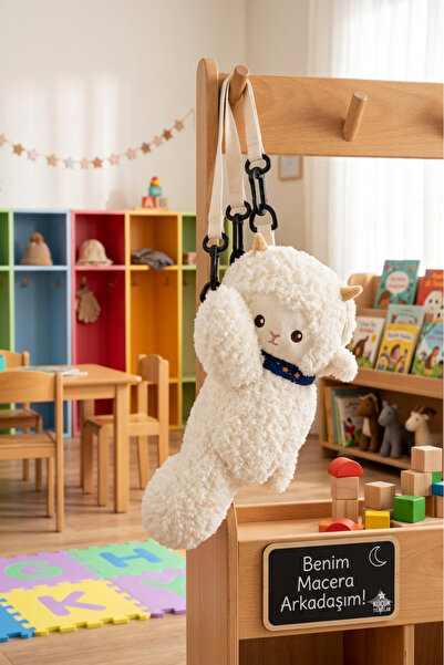 30 cm Peluş Çanta Kuzu Peluş Çanta Çocuk Sırt Çantası Yumuşak Çocuk Çanta Peluş Kuzu Çanta 30 cm
