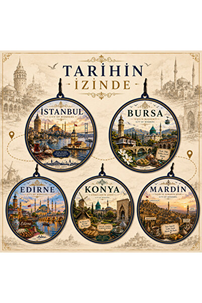 Meröka 5 Adet Tarihin İzinden Tasarımlı Oto Kokusu,Araba Kokusu,Oto Aksesuarı...