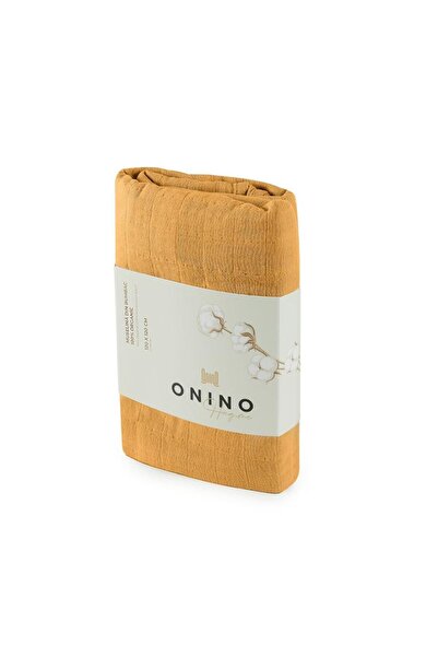 Onino HUG.me Honey Gold Pătură din muselină de bumbac organic 120x120 cm, Cer...