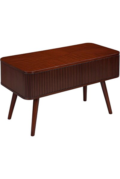 horoof home Elegant Solid Wood Console Table – Modern Brown Entrance & Living...