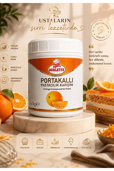Katsan Ovalette PORTAKAL MEYVE ÖZÜ PORTAKAL PASTACILIK KARIŞIMI 1 KG