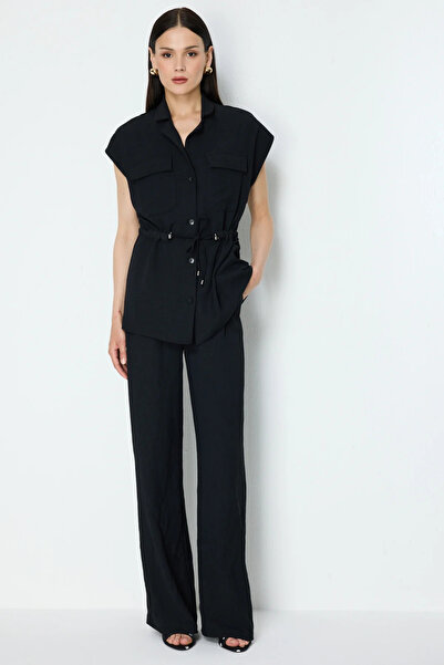 On Fashion High Waist Wide Leg Pants-76951