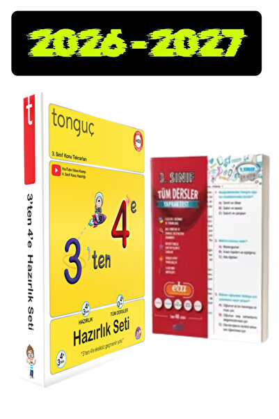 Tonguç Yayınları 3 ten 4 e Hazırlık Seti + 3. Sınıf Yaprak Test