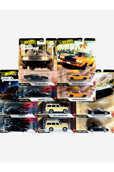 HOT WHEELS Premium Fast & Furious 25 Years 10'lu Set BMW M5 Dodge Charger Chase