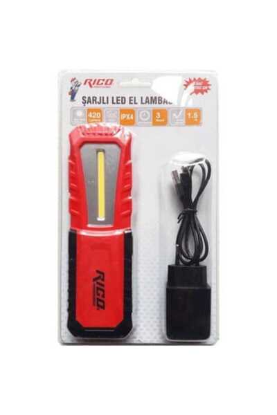 Rico SARJLI MIKNATISLI KAMP TAMİR LED LAMBA 8 SAAT 420 LÜMEN A KALİTE