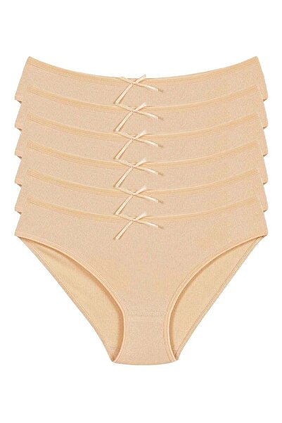 YILDIZ Lycra Camisole Women's Bikini Panties Skin Color 6 Pack