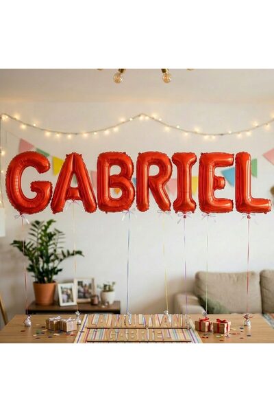 Bibilel Μεταλλικά Μπαλόνια Φύλλου, Bibilel, GABRIEL Σετ Επάνω-Κάτω, Ηλίου ή Α...