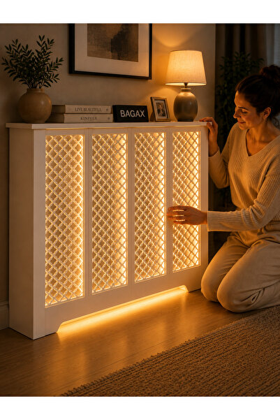 BAGAX **LED IŞIKLI ** PETEK KAPLAMA, Beyaz Renk,iç Ölçü 76 Cm Dış Ölçü 80 Cm ...
