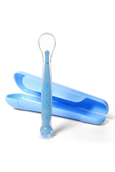 Babyono Lingură de silicon + suport pentru lingură pentru copii 1462-01 albastru
