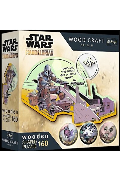 Trefl Puzzle pentru copii, Star Wars The Mandalorian, Lemn, 160 piese, Multic...