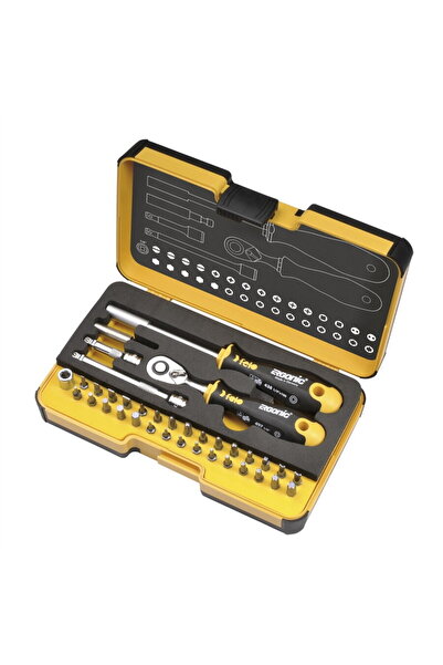 FELO Trusa de biti si accesorii R-GO, 1/4", 36 piese