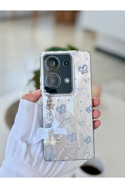 Go Aksesuar Redmi Note 13 Pro 4g Uyumlu Charm İNCİ KURDELE Tasarımlı Oyuncakl...