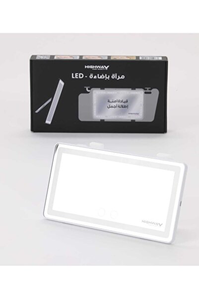 HIGHWAY Car Vanity Mirror with LED Lights, Sun Visor Makeup Cosmetic Mirror D...