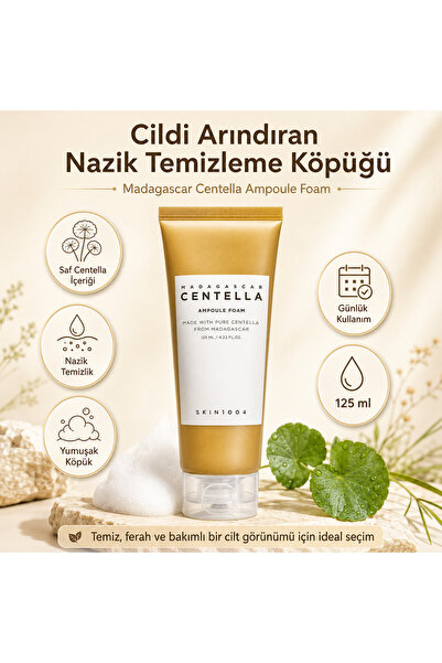 Centella Madagascar Ampoule Foam - Yatıştırıcı Temizleme Köpüğü 125ml