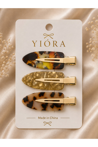 yiora Women's 3-Piece Imported Non-Marking Hair Makeup Skin Care Clip Hairpin...