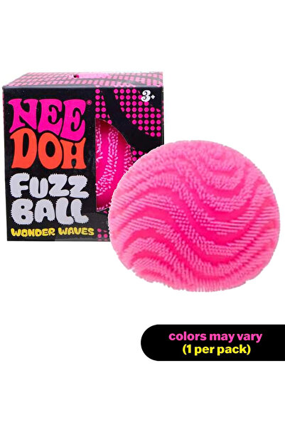 Needoh Fuzz Ball –Sensory Stress Relief Squeeze Ball-Pink- One Per Pack (Wond...