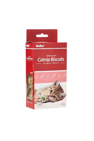 Bioline Bioline Wild Mint Salmon Cat Biscuits 80g