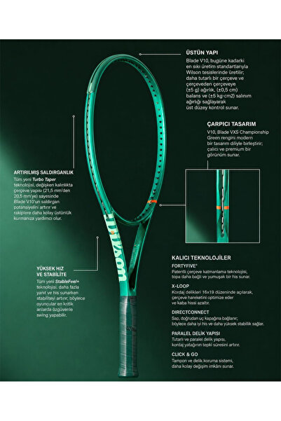 Wilson Blade 100L V10 Tenis Raketi 285 Gr. WR208110