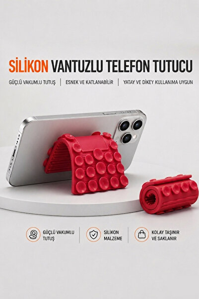 Nezih Case Tüm Telefon Ve Tablet Modelleriyle Uyumlu Çok Yüzeyli Vantuzlu Sta...
