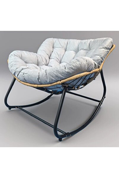 Vivendo Fotoliu Balansoar Rocking Chair Model Premium, Extra Gros, Cadru Intarit