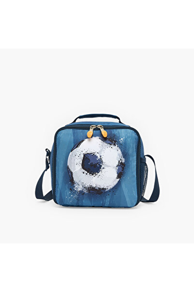 ST Right St.Right Football Print Lunch Bag for Boys 8-13 Years with Adjustabl...