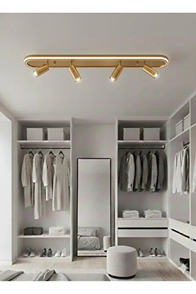 Afra Lighting 120cm Ledli Plafonyer Avize / 4 Spotlu / 3 ışık Rengi