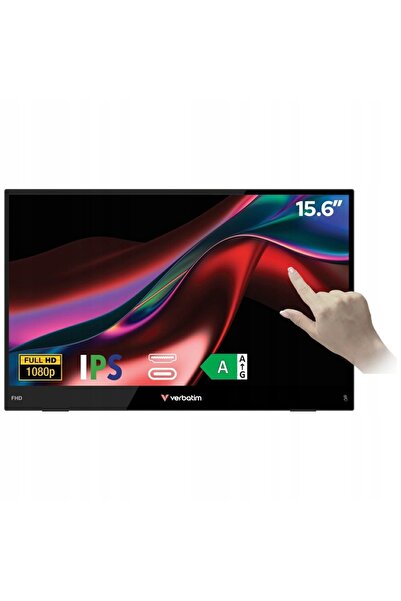 Verbatim Monitor tactil portabil LIGHT 15,6" FHD Negru
