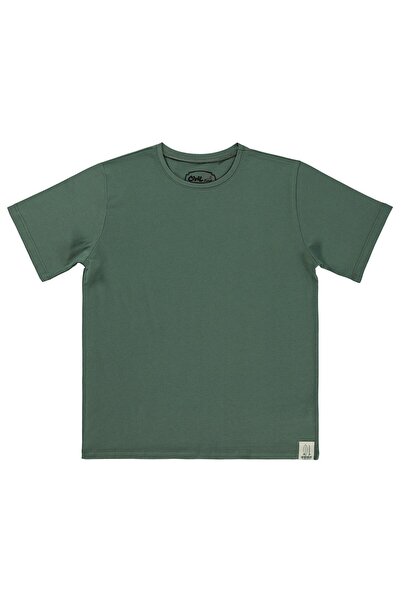 Civil Boys Basic Surf Label T-Shirt for Ages 10-13 - Khaki