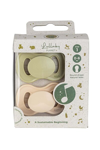 LULLABY PLANET Set doua suzete round, 0-6 luni,