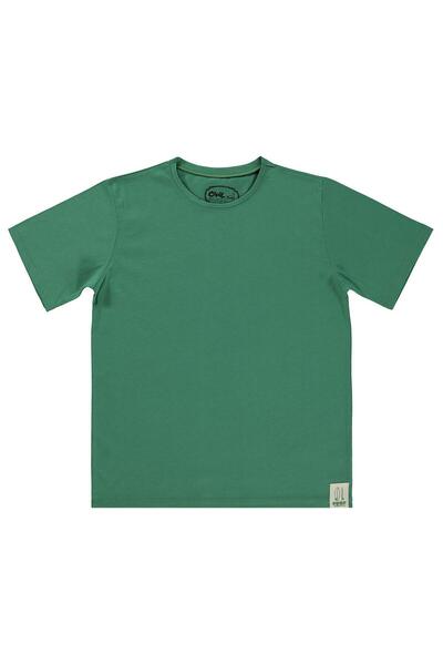 Civil Boys Basic Surf Label T-Shirt for Ages 10-13 - Green