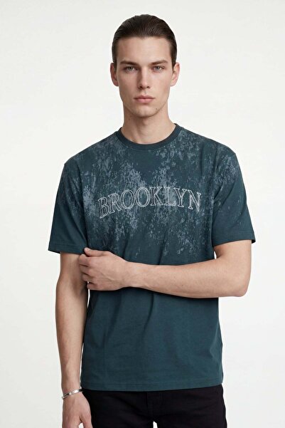 HAKKE Muška majica oversize sa brooklyn printom