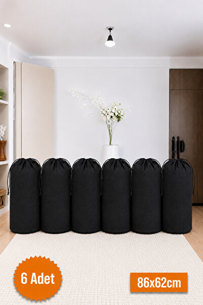 Balkan Room 6 komada crne torbe za pohranu sa vezicom XLarge 86x62 cm - Torba...