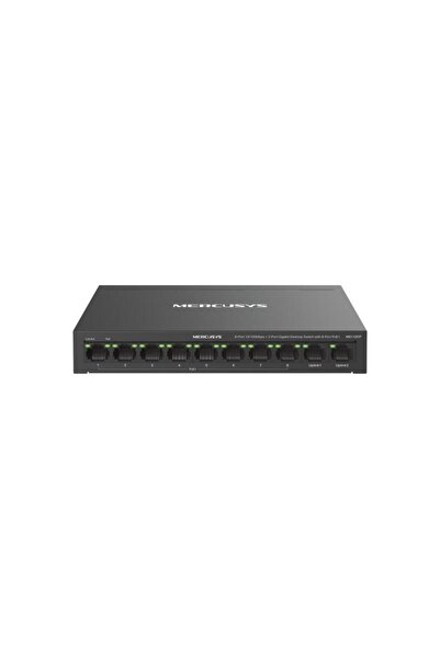 Mercusys Διακόπτης επιτραπέζιος 10 θυρών, 8x FE PoE+ και 2x Gigabit Uplink
