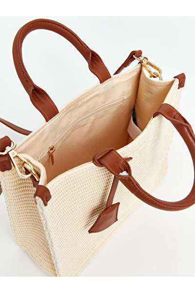 LC Waikiki Ecru Women's Shoulder Bag with Removable Strap