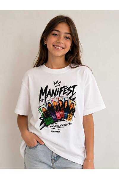 kidsense Girl's Manifest Printed Cotton T-Shirt