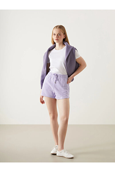 LC Waikiki Lilac Elastic Waist Women's Shorts